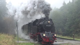 Nordhausen Wernigeroder Eisenbahn  99 5901 und 99 6001 unterwegs HD [upl. by Carbo]