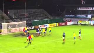 Kurzawa celebrates a bit too soon Sweden  France U21 [upl. by Atteroc]