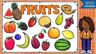 LAS FRUTAS EN INGLÉS Y ESPAÑOL  COMIDA EN INGLÉS Y ESPAÑOL [upl. by Aerised]