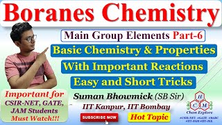 Boranes Structure Bonding amp ReactivityChemistry of Main Group ElementsCSIRNET GATE IITJAM [upl. by Alena]