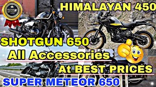 Royal Enfield Shotgun 🔥  New Himalayan 450  Super Meteor 650 Accessories  Genuine Products Shop 👌 [upl. by Shumway]