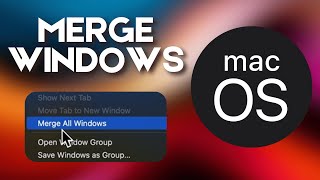 How to Merge Multiple Opened Windows on Mac [upl. by Ccasi]