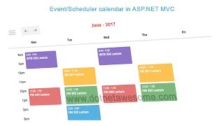 EventScheduler calendar in aspnet MVC application [upl. by Adnol740]