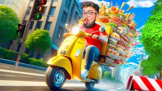 SIMULADOR DE REPARTIDOR DE COMIDA A DOMICILIO 😂  Food Delivery Simulator [upl. by Clarice806]