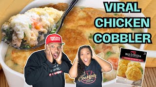 Making the VIRAL Chicken Cobbler Dump Casserole Recipe  With Red Lobster Biscuit Mix [upl. by Alika]