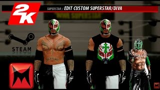 WWE 2K16 REY MYSTERIO CAW DOWNLOAD PC STEAM SVR TEXTURE 619 [upl. by Yenor244]