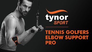 Tennis Golfers Elbow Support Pro 3 02 to hold the muscles amp tendons of the forearm during sports [upl. by Gotthard]