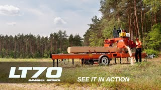 LT70 Mobile Sawmill in Action  WoodMizer [upl. by Susejedesoj]