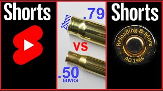 50BMG vs 79 Hispano 20mm Hispano reloadingandmore Shorts 50bmg WWII [upl. by Blackstock]