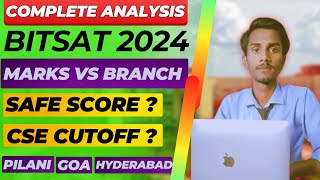 BITSAT 2024 Exam Marks Vs Branch  Safe Score for BITS Pilani CSE  BITS Pilani Cutoffs BITSAT Prep [upl. by Repooc968]