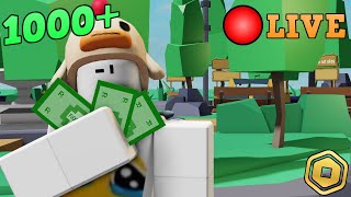 Donating Free ROBUX in PLS DONATE First Stream [upl. by Terej]