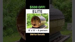 Save Bog on your outdoor barrel sauna today barrelsauna saunalife [upl. by Litman]