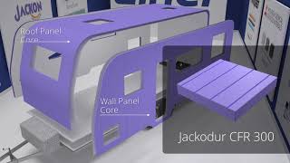 Jackon Insulation Jackodur Extruded Polystyrene XPS foam for composite caravan construction [upl. by Valerle]