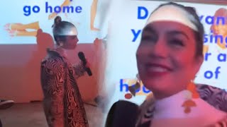 Vanessa Hudgens CRINGES Singing Sneakernight Karaoke [upl. by Vigor868]