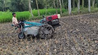 Watch and enjoy video of power tiller machine tilling rural land friends । [upl. by Adria]