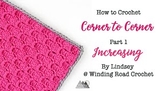 How to Increase in Corner to Corner Crochet  Right Handed [upl. by Adli]