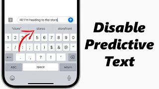 How To Turn OFF Predictive Text On iPhone [upl. by Siusan]