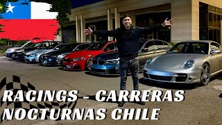 RacingsCarreras Nocturas ChilePorsheBmw M4Bmw M3Bmw 550Mustang GTSubaru WRXSeat LeonAudi S3 [upl. by Ogaitnas612]