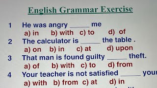 English Grammar Exercise  Prepositions [upl. by Hadeehuat]