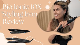 Hair StraightenerFlat Iron Bio Ionic 10X Styling Iron Vibrating Plates Review [upl. by Gusti]