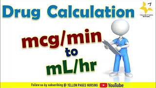 Drug calculation for Nurses  Converting mcgmin to mLhour  Using infusion pump  PART2 [upl. by Tahpos]