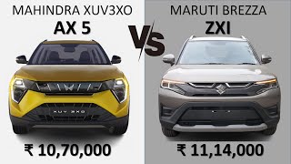 XUV 3XO AX5 VS BREZZA ZXI [upl. by Waiter]