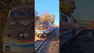 Amtrak Leaf Blowing Train This Is One Way To Remove Leaves From The Rail Line [upl. by Dualc]