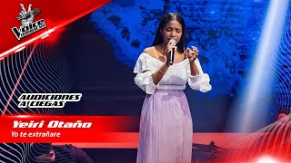 Yeiri Otaño  Yo te extrañare  Audiciones a Ciegas  The Voice Dominicana 2022 [upl. by Marabel]