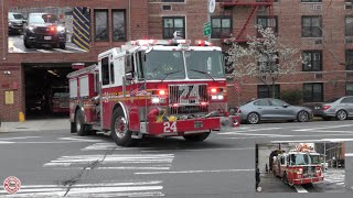 FDNY Engine 24 Hook amp Ladder 8 Unmarked NYPD ESU amp FDNY Ambulance responding to separate calls [upl. by Welch297]