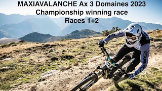 Maxiavalanche AX 3 Domaines 2023 WINNING CHAMPIONSHIP RUNS [upl. by Ariela638]