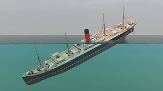 RMS Carpathia Sinking Simulation [upl. by Onairda]