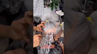 braids hairstyles haircare knotlessbraids twiststyles greyhair gray curls how to do [upl. by Solakcin]