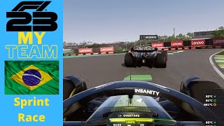 F1 23 My Team S2EP70  Brazil  Sprint Race [upl. by Stiles]