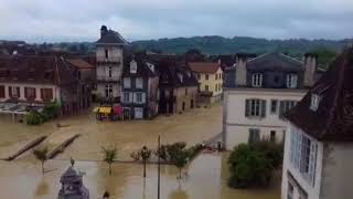 Inondations à SaliesdeBéarn [upl. by Akeirahs]