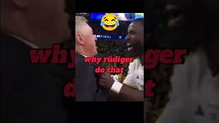 why did rudiger do this to ancelotti Real Madrid Madridistafede [upl. by Ormiston]