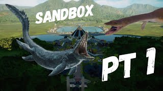 Jurassic World Evolution 2 Sandbox  Lagoons Build Pt 1 [upl. by Anilef]