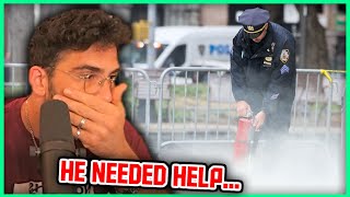 Man sets himself on fire outside Trump trial  Hasanabi Reacts to NBC News [upl. by Ardnusal]