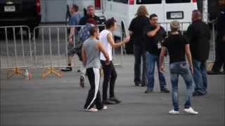 Harry Styles playing football outside the stadium [upl. by Sahpec]