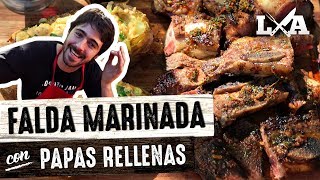 Falda Marinada con Papas Rellenas  Receta de Locos X el Asado [upl. by Quarta]