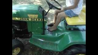 JOHN DEERE 111 WITH TRACTOR MUFFLER [upl. by Galina]