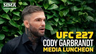 UFC 227 Cody Garbrandt LA Media Lunch Scrum  MMA Fighting [upl. by Tubb569]