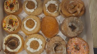 Krispy Kreme Golden Harvest Fall Edition Food review entertainment [upl. by Richel530]