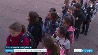 Rentrée scolaire  premier jour décole à la campagne à SaincaizeMeauce [upl. by Hillhouse722]