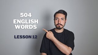 504 essential English words Lesson 12 english [upl. by Ellenid]