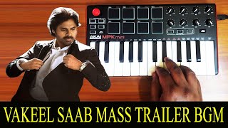 Vakeel Saab Mass Trailer Bgm By Raj Bharath  Pawan Kalyan  Thaman S [upl. by Alahcim]