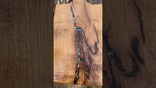 Turquoise inlaid charcuterie boardmesquite woodwork woodworking epoxy trending [upl. by Sandy393]