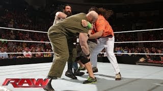 John Cena brawls with The Wyatt Family Raw Feb 24 2014 [upl. by Seel]