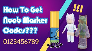 How to get NOOB Markers CODES in Find The Markers Roblox 2024 [upl. by Elehcor]