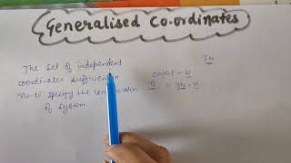 Generalised Coordinate Mechanics [upl. by Ries]