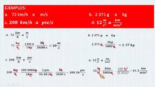 CONVERSIONES DE UNIDADES DEL SISTEMA INTERNACIONAL  EJERCICIOS [upl. by Stiegler]